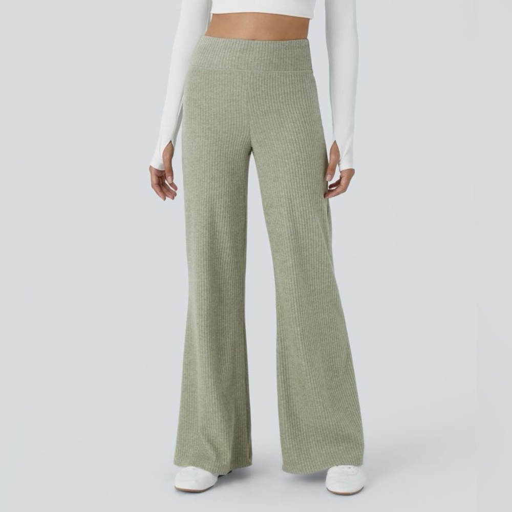 Green Flare Pants